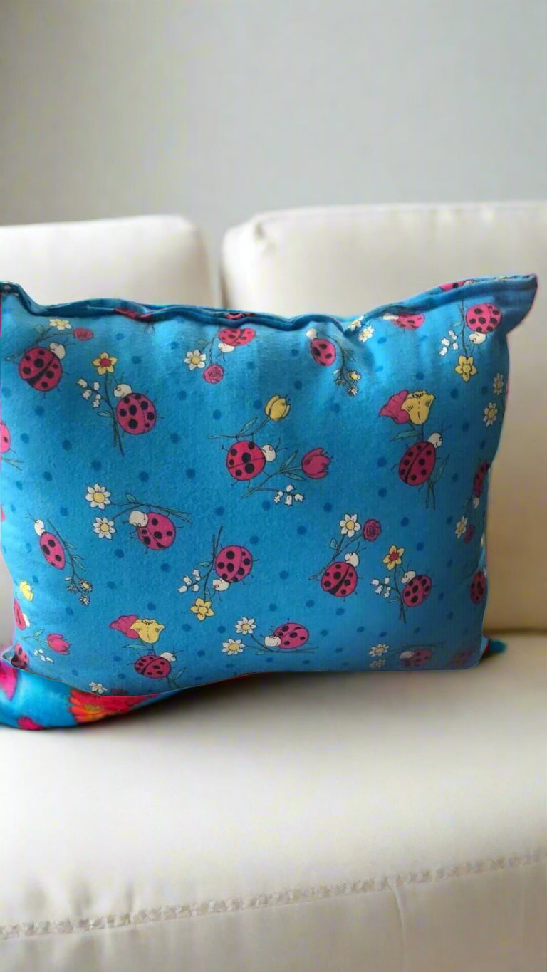 Close-up detail of R.H.D.C. throw pillow fabric and stitching – premium home décor accessory.