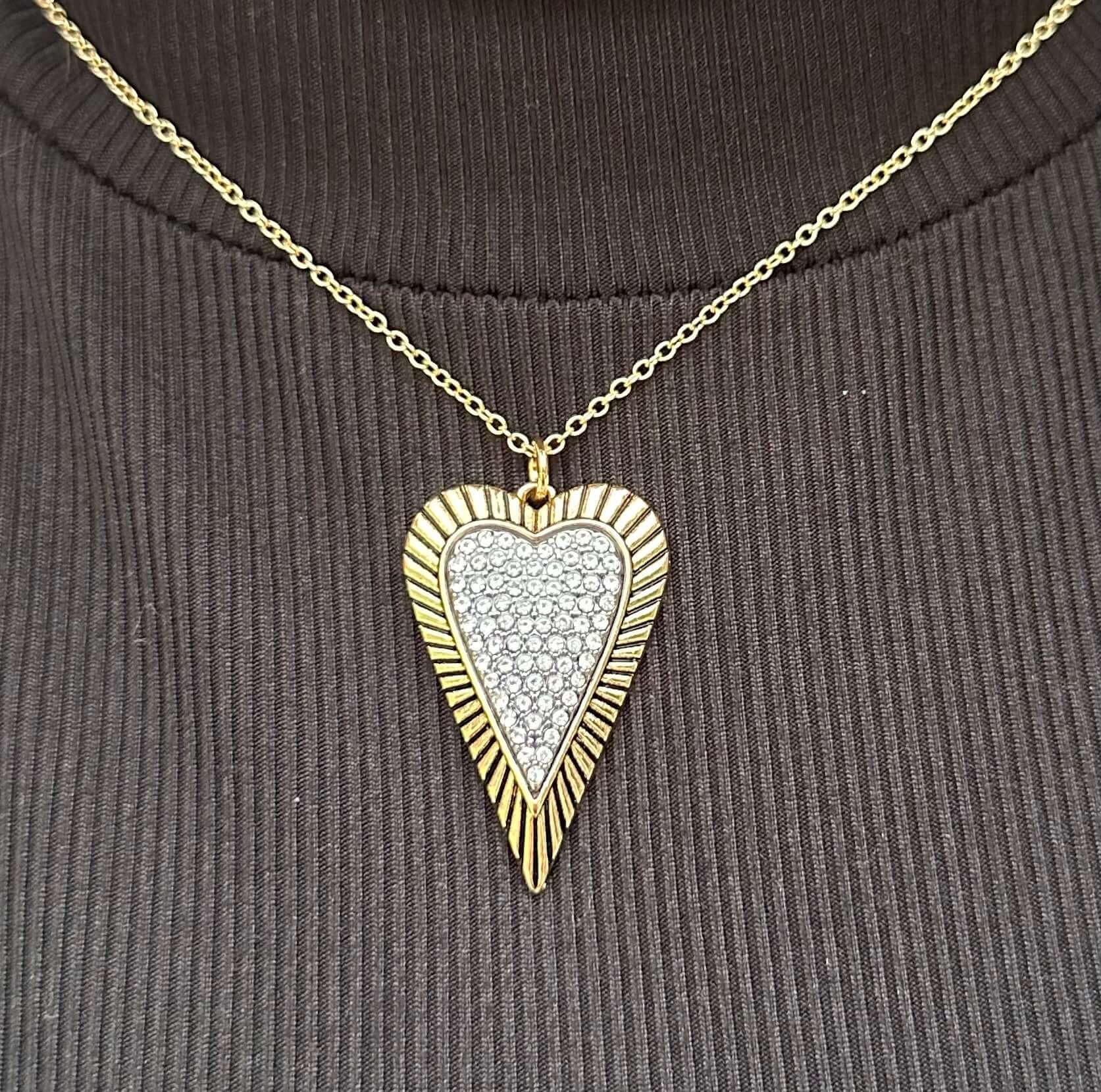Battle Heart Necklace by Mushroom Lady Co. – Mississippi handmade fantasy jewelry on 16 inch chain
