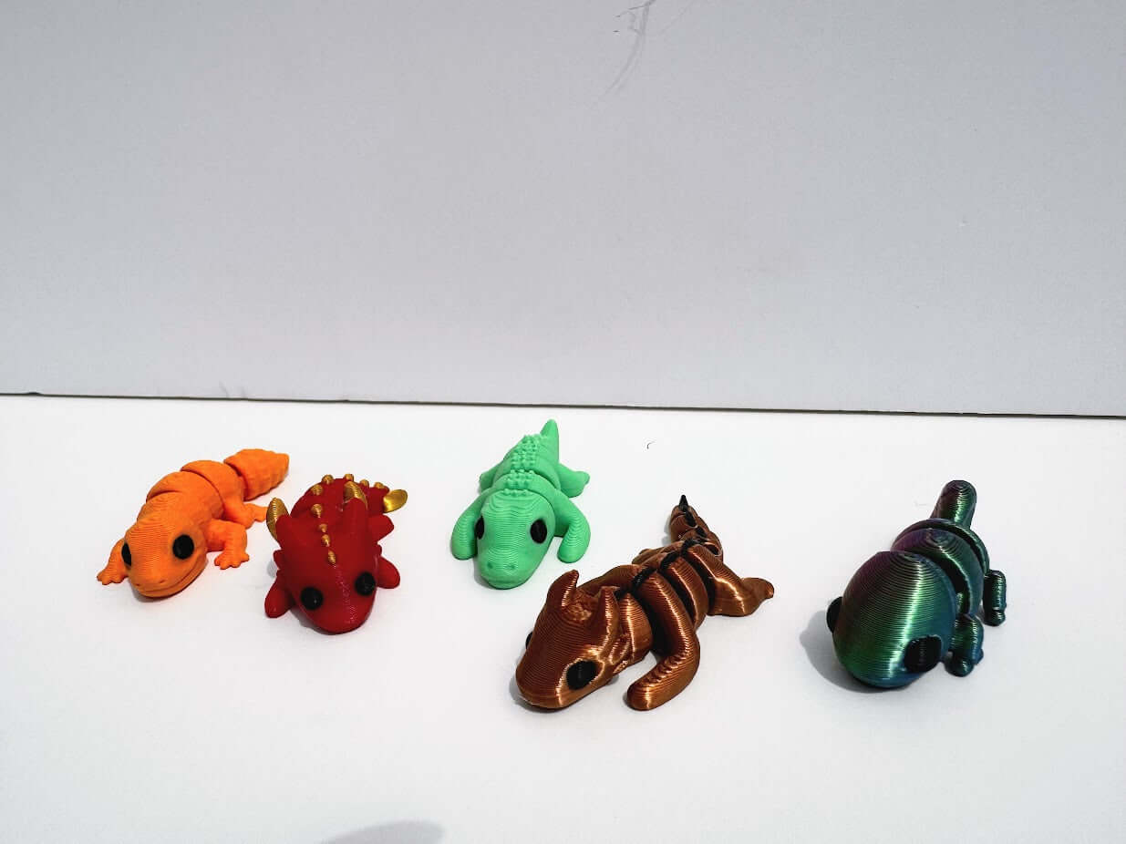 3D Printed Reptiles: Gecko, Alligator, Chameleon, Dragon Fidget Toys - Handmade in Mississippi