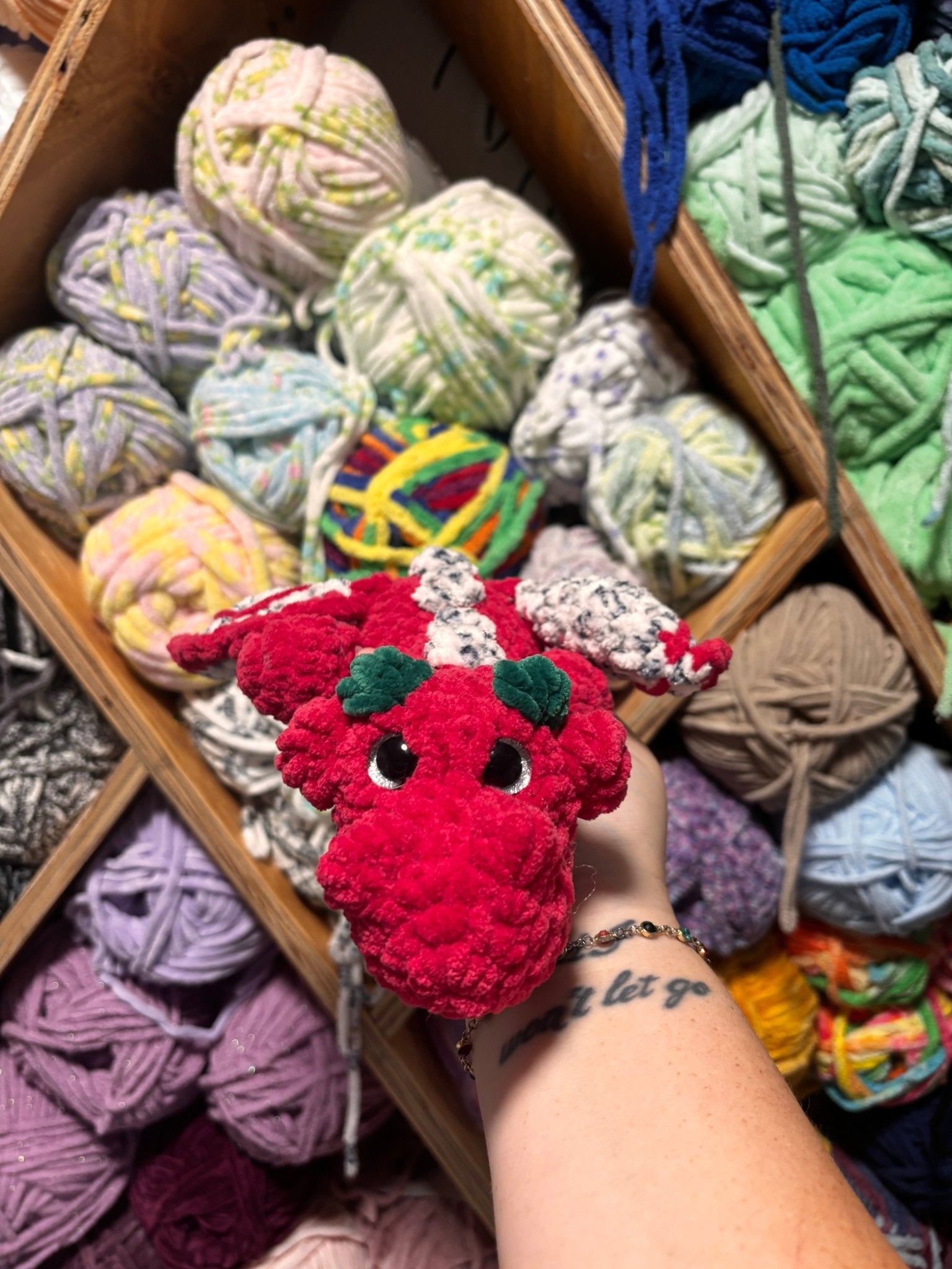Crochet Dragon Fruit Dragon Plushie - Handmade Stuffed Animal by Main Street Collective