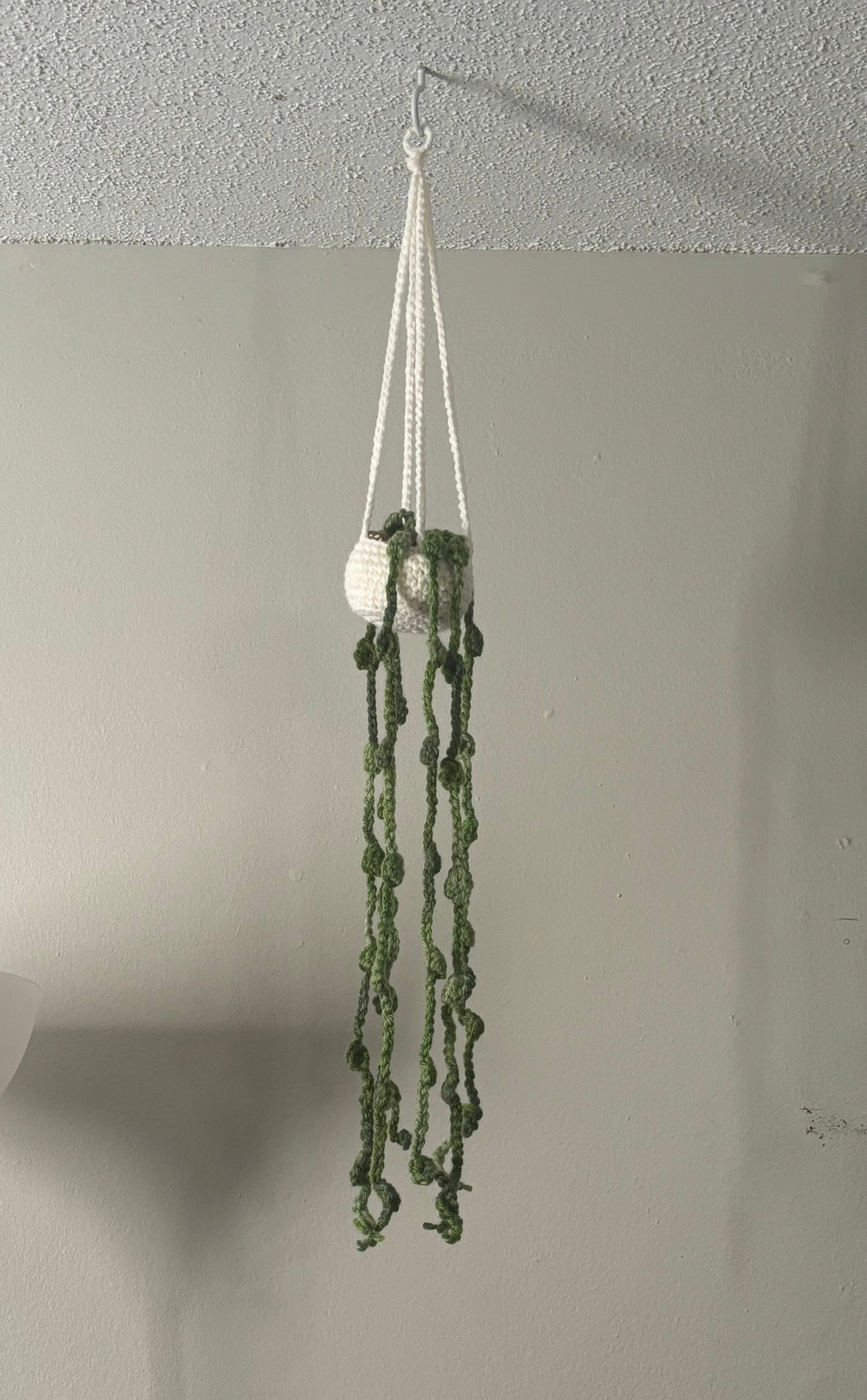 Strings of Pearls Crocheted Hanging Plant by Main Street Collective - Faux Succulent Home Decor