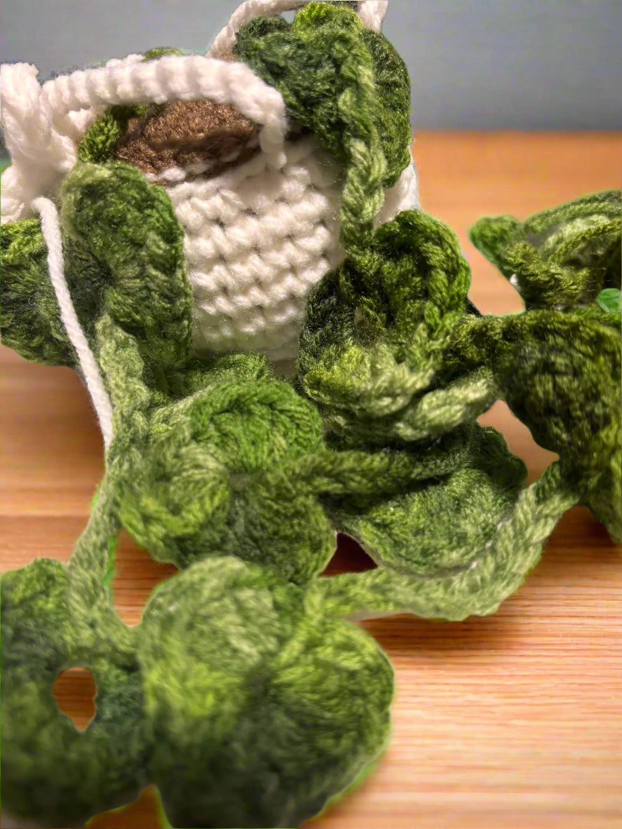 Easy-Care Crocheted Plant Decor - No Watering Needed