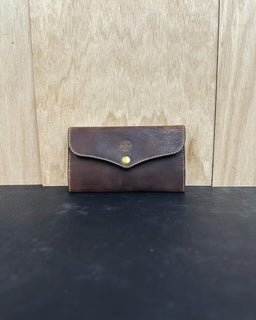 Brown Leather Women's Wallet - Main Street Collective: Card Slots, ID Holder, Magnetic Clasp