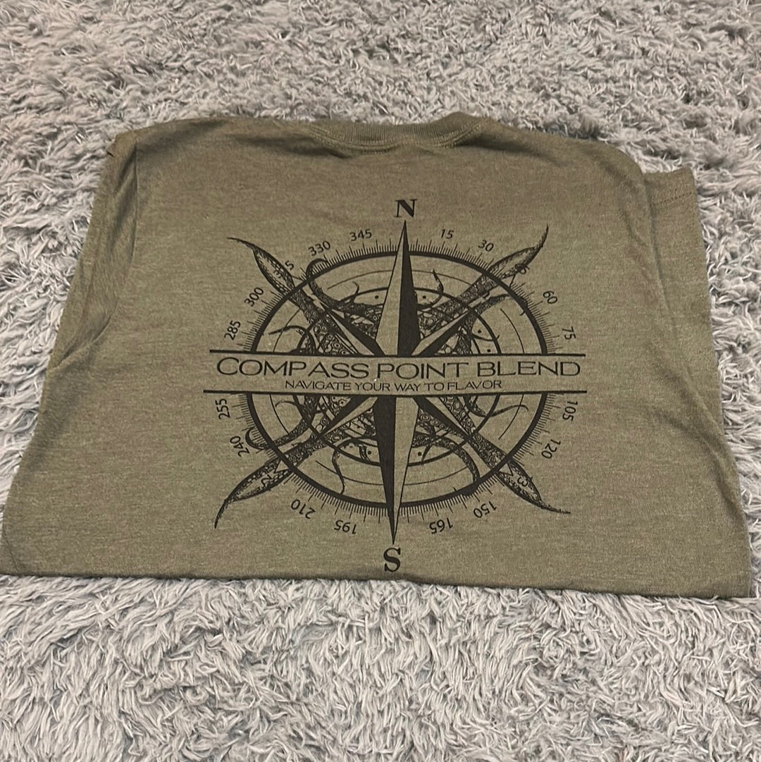Compass Point Blend T-shirt: Navigate Your Way to Flavor. Nautical-themed Tee by Main Street Collective.