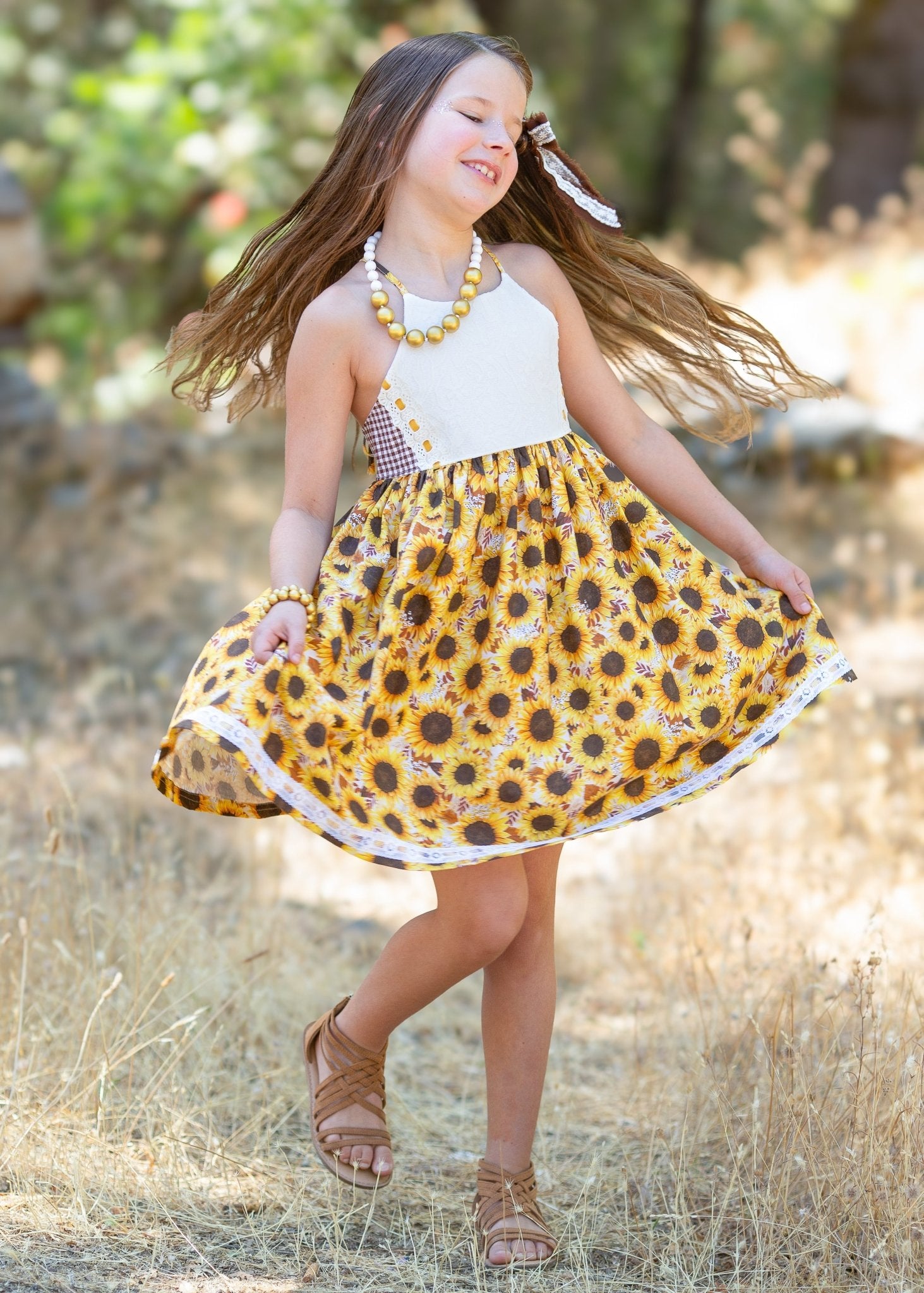 Sunflower Fields Dress - Sizes 12mo to 14 - Girls Dress by Main Street Collective