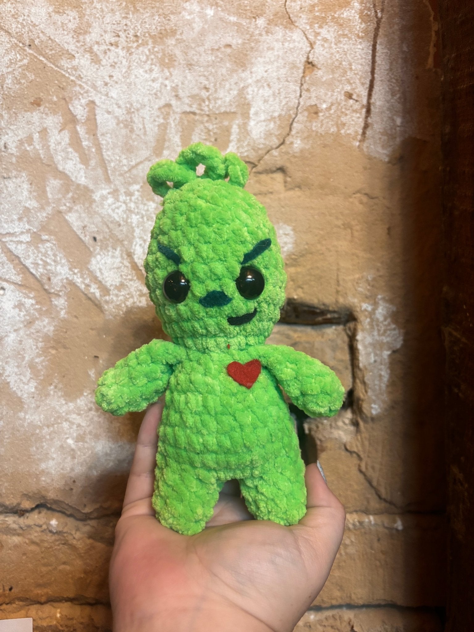 Crocheted Christmas Set Featuring: Gingerbread man, Reindeer, Mr. Snowman, and Grinch