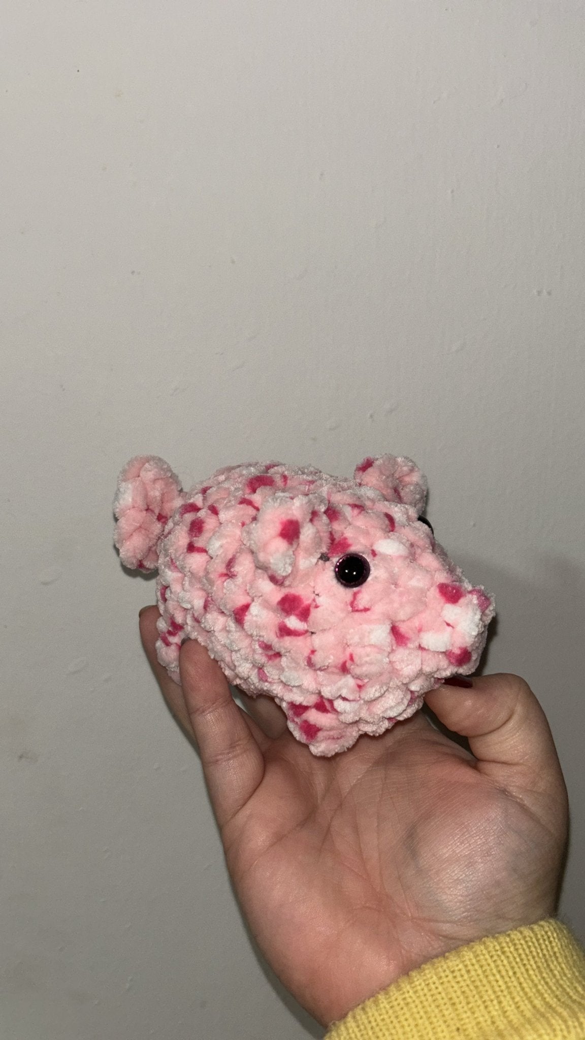 Handmade Crocheted Pink Pig Plush Toy - Soft Stuffed Piglet from Main Street Collective. Pig Figurine. Pig Lover Gift. Cuddle toy