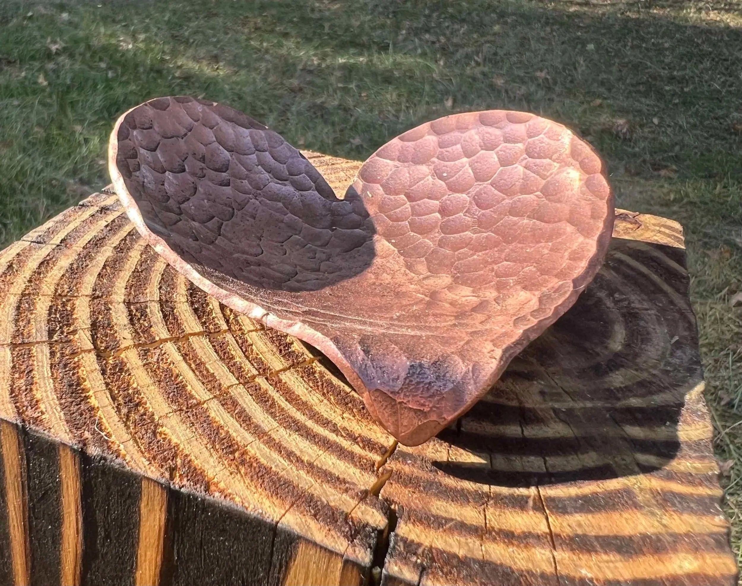 Forged Heart Shaped Dish Redbeard's Forge LLC