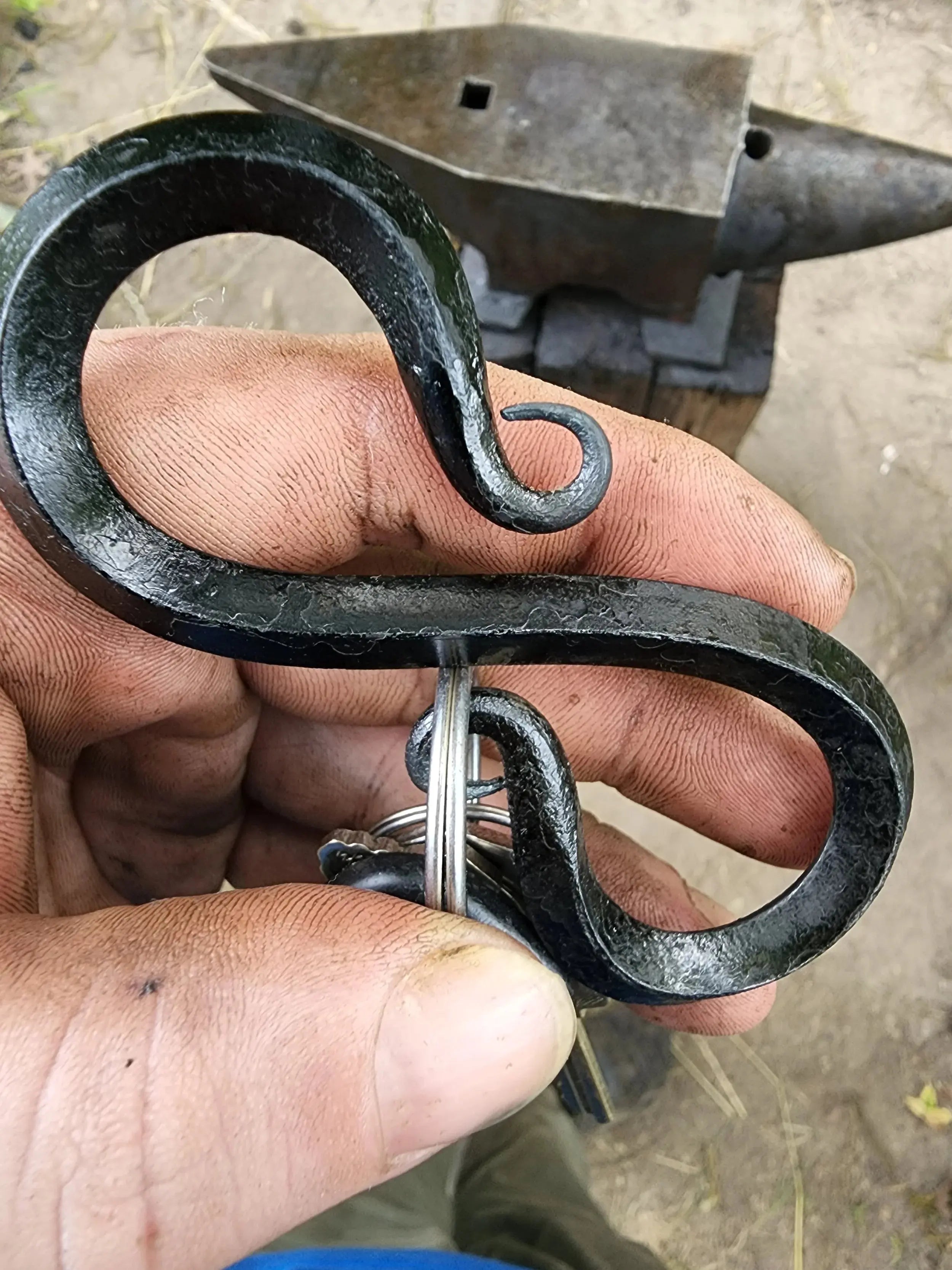 Forged Key Chain Holder Redbeard's Forge LLC