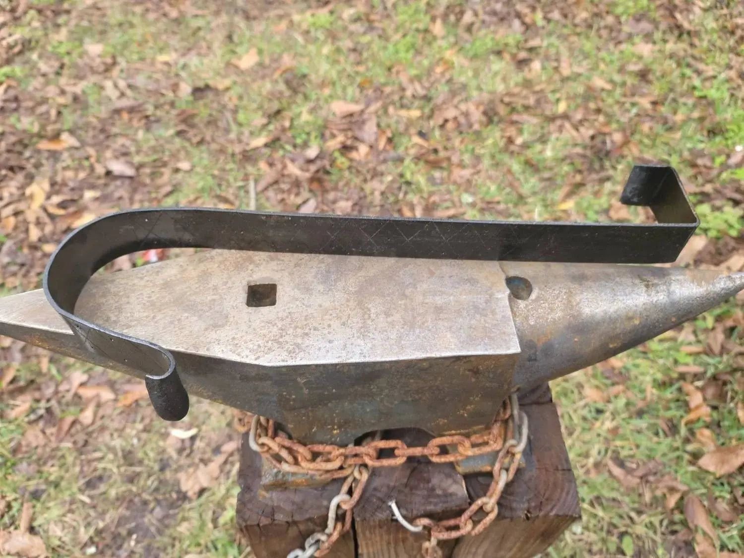 Forged Wreath Hanger Redbeard's Forge LLC