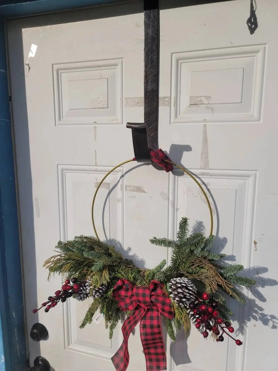 Forged Wreath Hanger Redbeard's Forge LLC