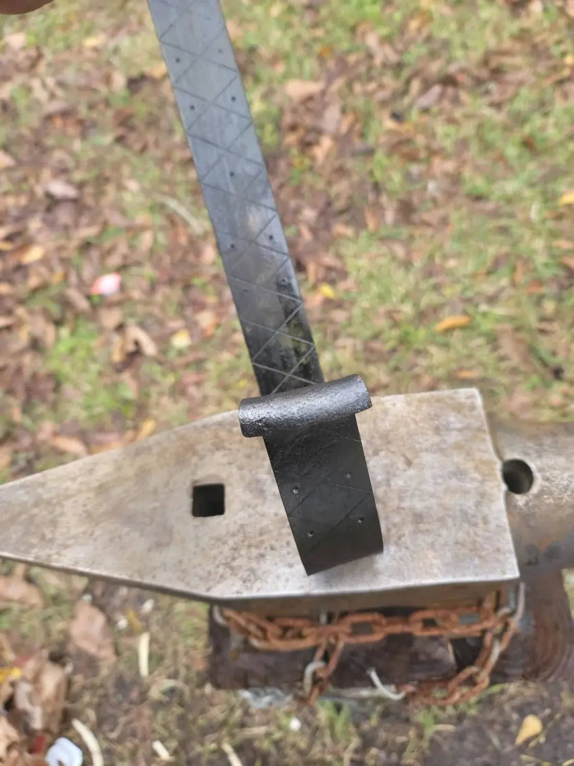 Forged Wreath Hanger Redbeard's Forge LLC