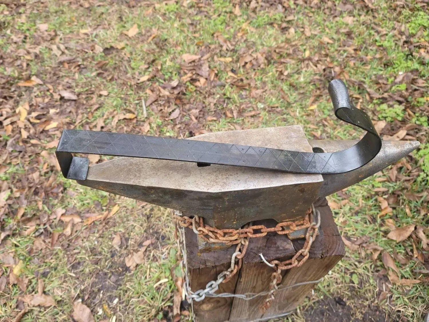 Forged Wreath Hanger Redbeard's Forge LLC