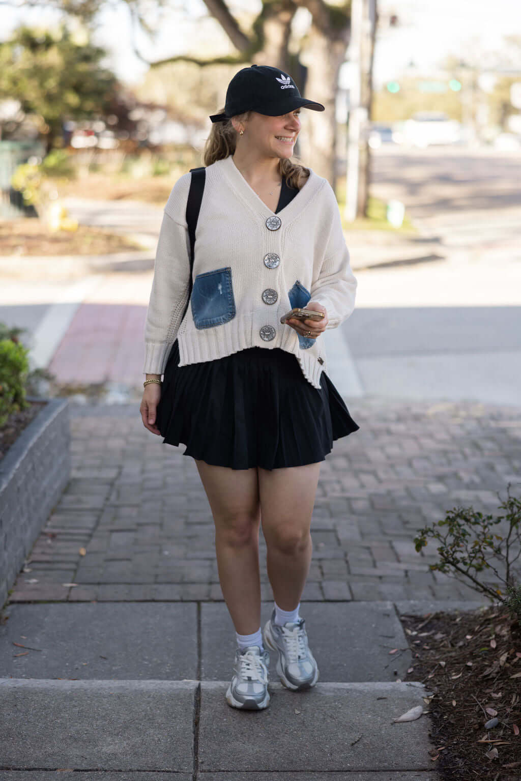 Rockstar Cardigan by Keep It Trendy – one-of-a-kind upcycled Def Leppard tee with denim, front view.