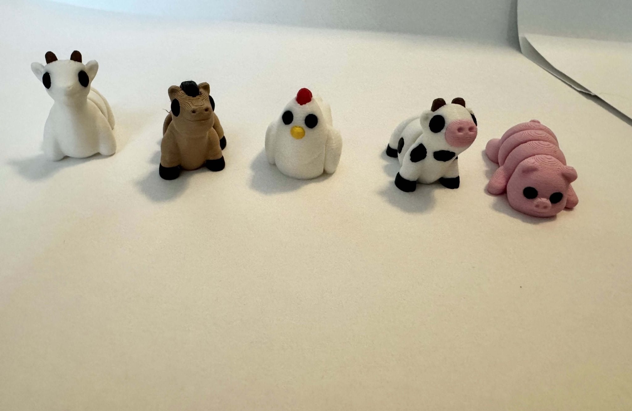 3D Printed Farm Animals Fidget Toys - Handmade Sensory Toys - Cow Pig Chicken Horse Goat