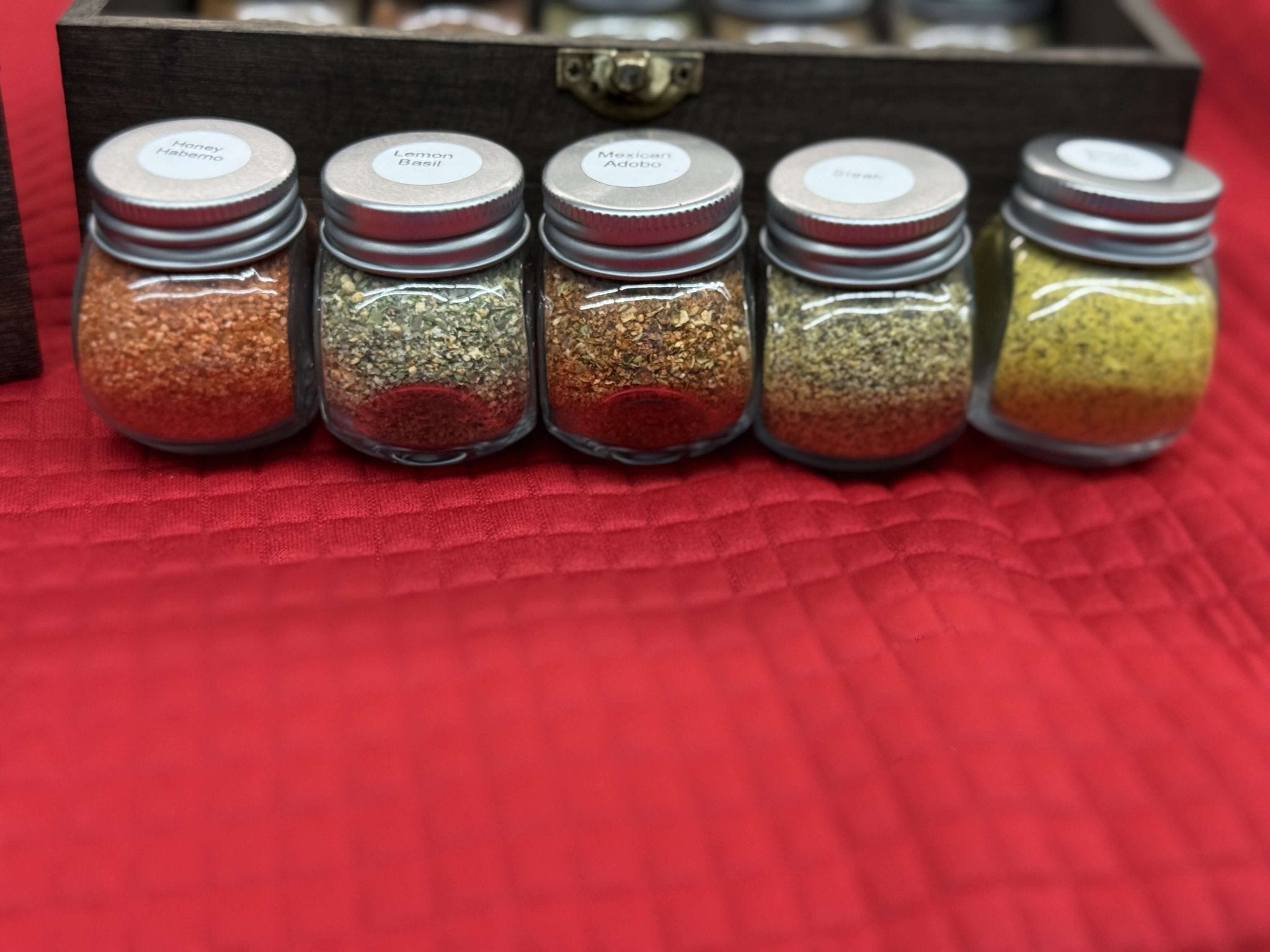 Spice Blend Gift Set: Limited Edition Wooden Box with 10 Unique Seasoning Blends from Main Street Collective L.L.C.