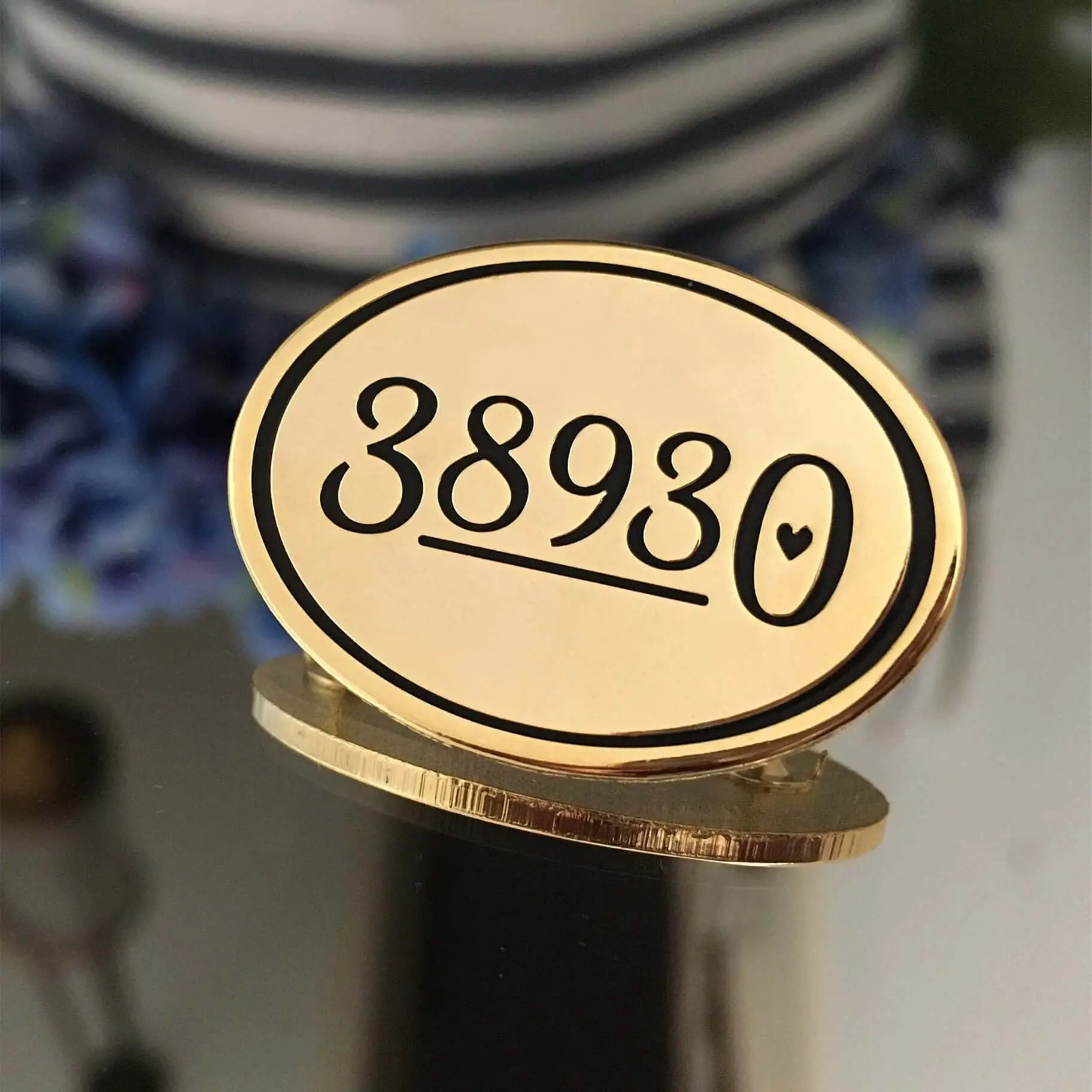 Greenwood MS 38930 Zip Code Pin - Mississippi Gift, Enamel Lapel Pin Souvenir