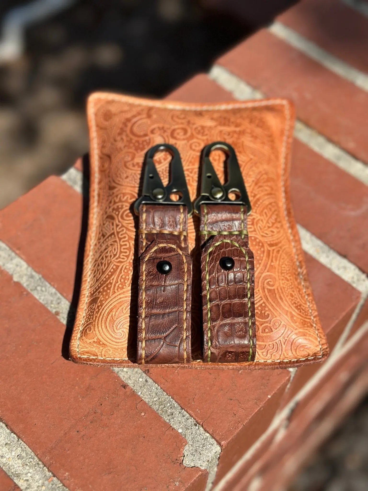 Handmade Leather Keychain Kw Leatherworks
