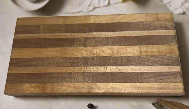Walnut & Maple Cutting Board by Faithful Woodworks | 12” x 6”