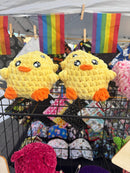 Handmade crochet duck plush - cute amigurumi toy by Klassy Krafts.