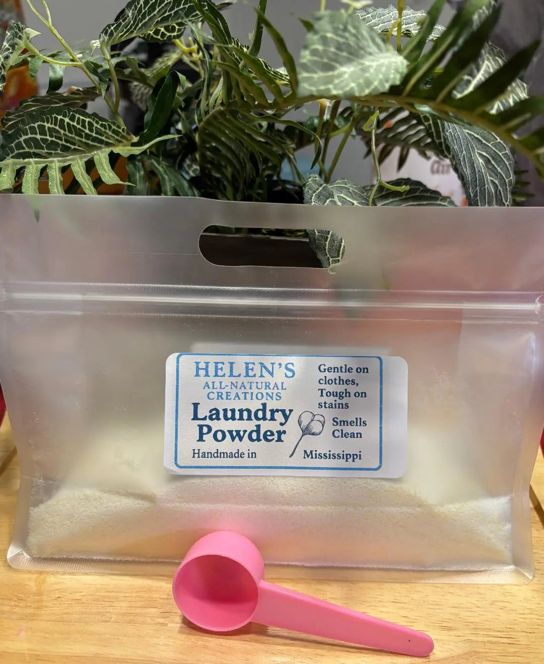 Helen's All-Natural Laundry Powder: Handmade in Mississippi, Gentle & Tough on Stains