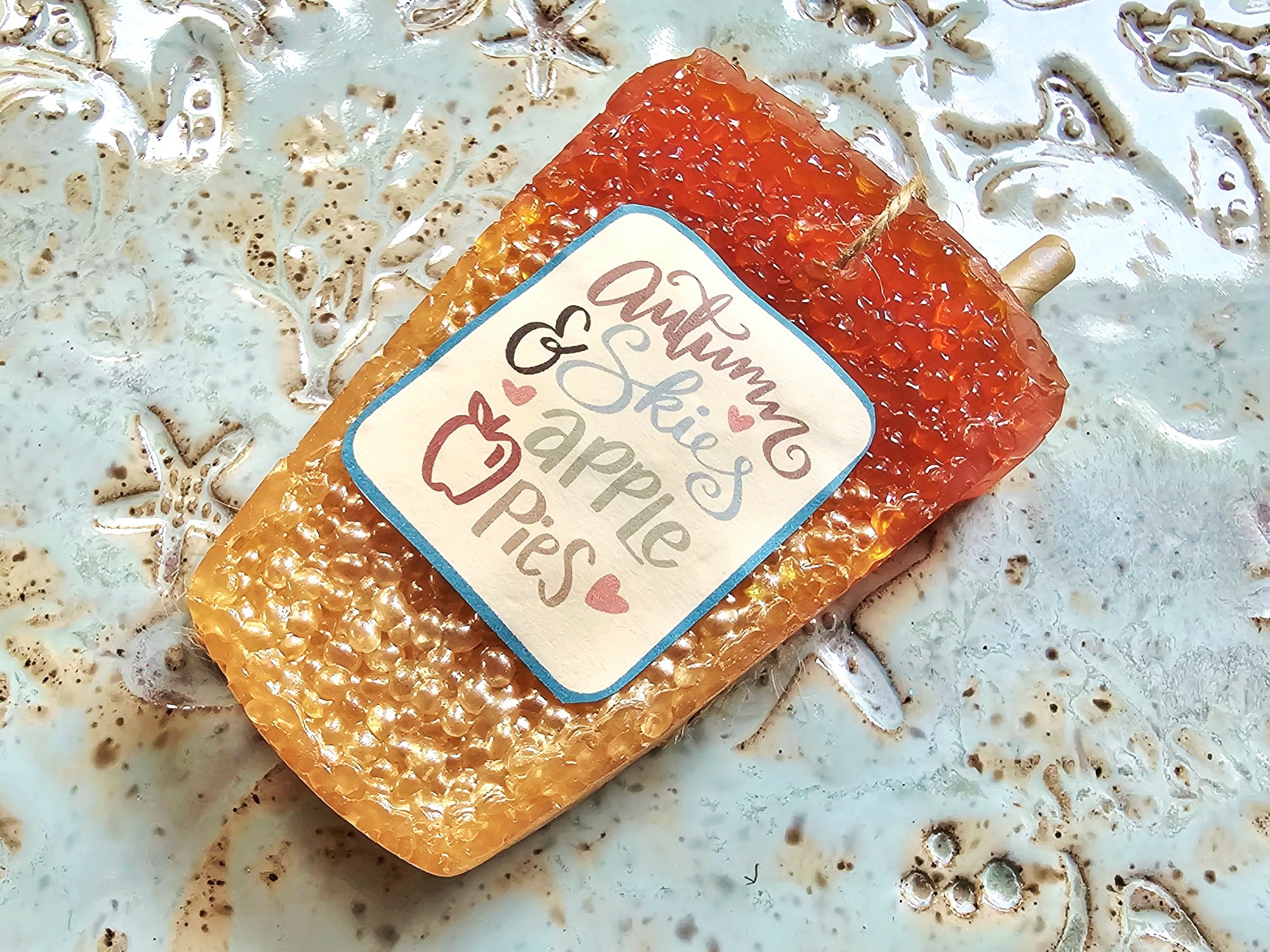 Iced Drink Car Freshie - Apple Pie Scented Aroma Bead Air Freshener for Cars, Handmade Gift, Main Street Collective