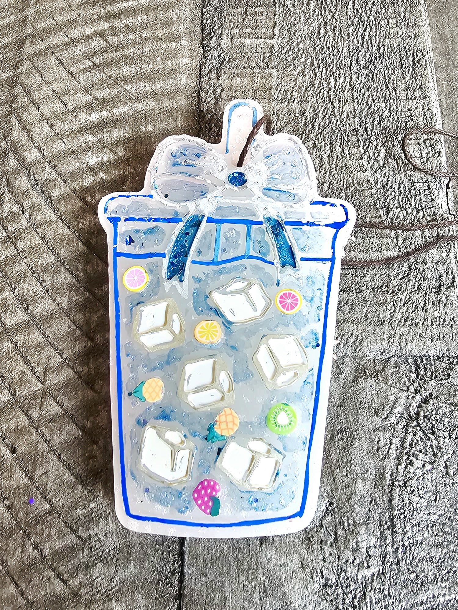 Iced Drink Car Freshie - Handmade Aroma Bead Air Freshener by Main Street Collective