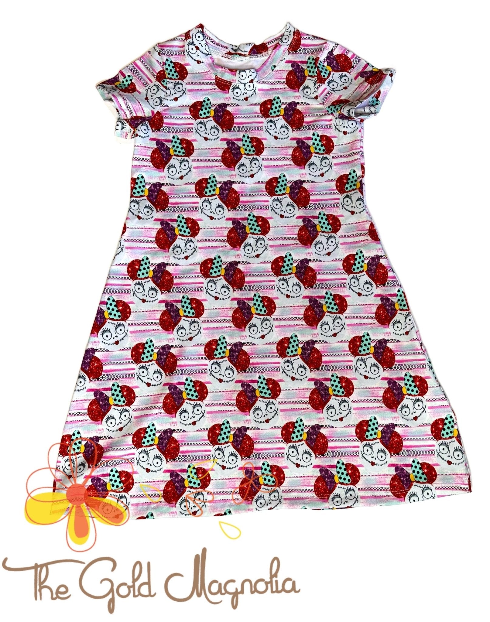 Sally Tee Dress Size 7 - Nightmare Before Christmas Girls Halloween Outfit - Main Street Collective