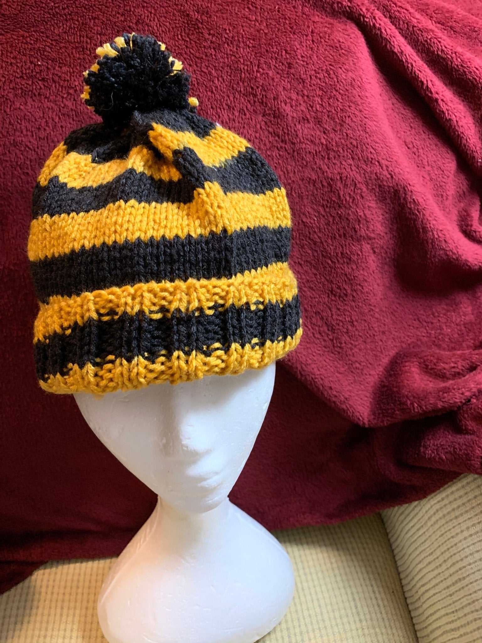 USM Golden Eagles Knit Hat - Black and Gold University of Southern Mississippi beanie from Main Street Collective