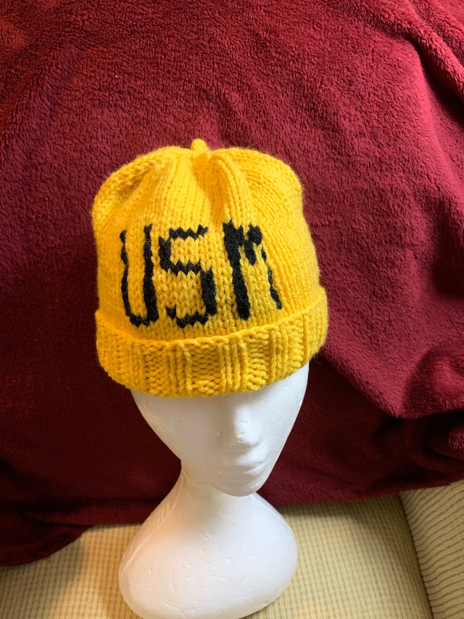 USM Hat - University of Southern Mississippi Yellow Knit Cap by Main Street Collective