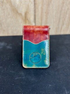 Handmade Leather Money Clip Wallet - Main Street Collective - Custom Colors Available