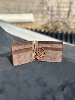 Brown Leather Bi-Fold Wallet | Main Street Collective Handmade Wallet
