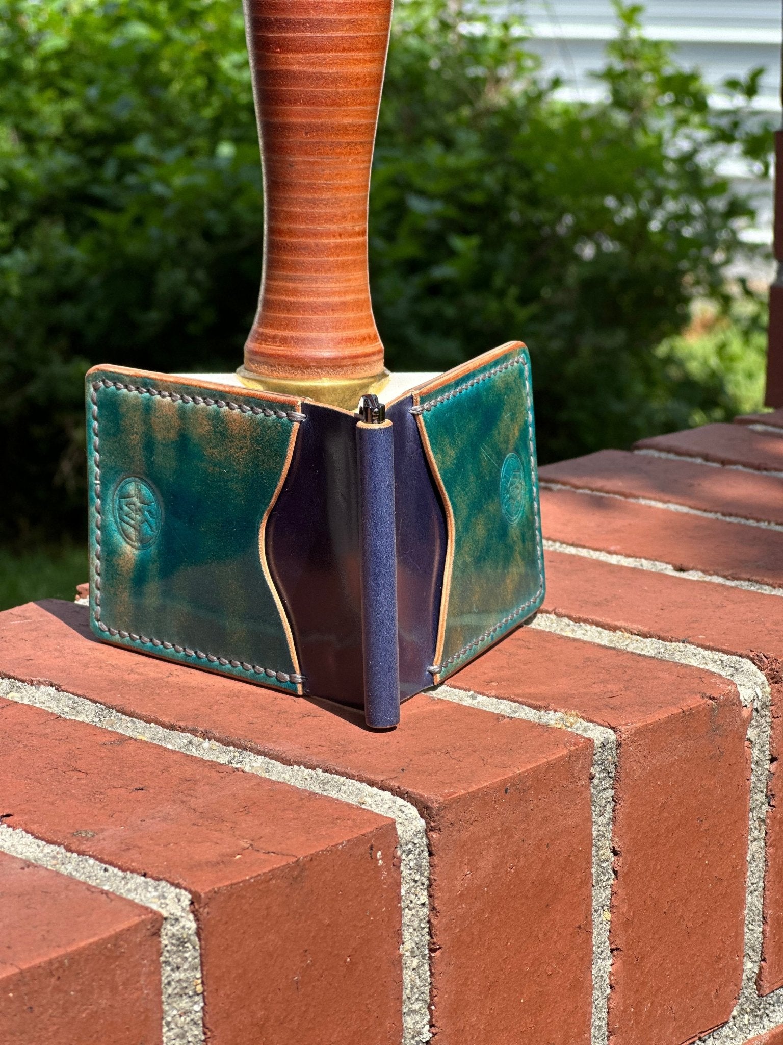 High end leather money clip wallets