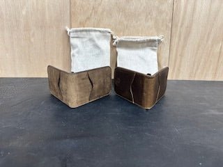 Main Street Collective: Two Brown Leather Money Clip Wallets in Pouches