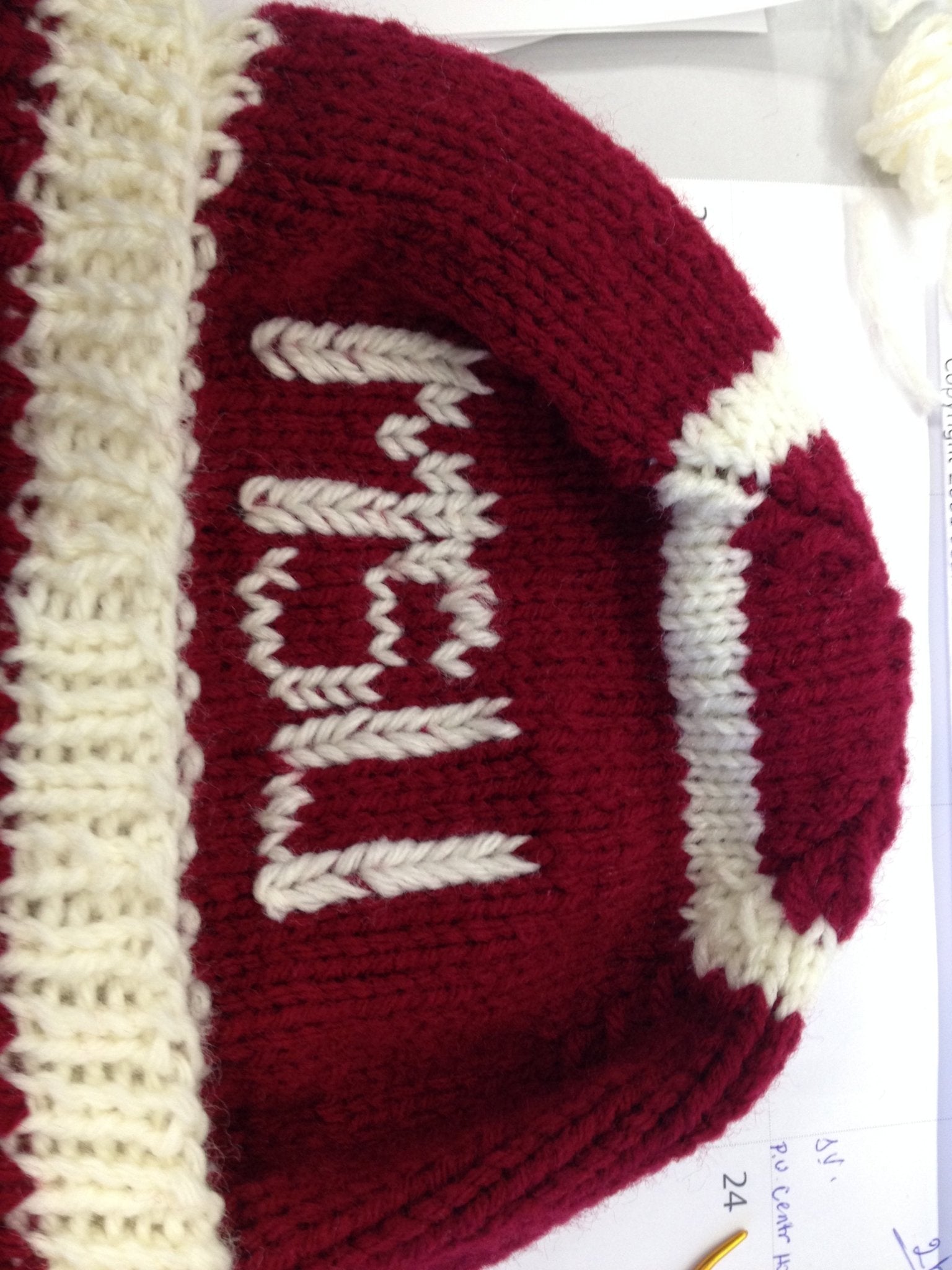 MSU Knitted Hat: Mississippi State Maroon & White Beanie - Shop Main Street Collective!