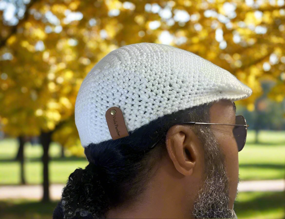 Handmade Crochet Kangol Style Newsboy Cap - Main Street Collective. Classic, comfortable hat for teens & adults.