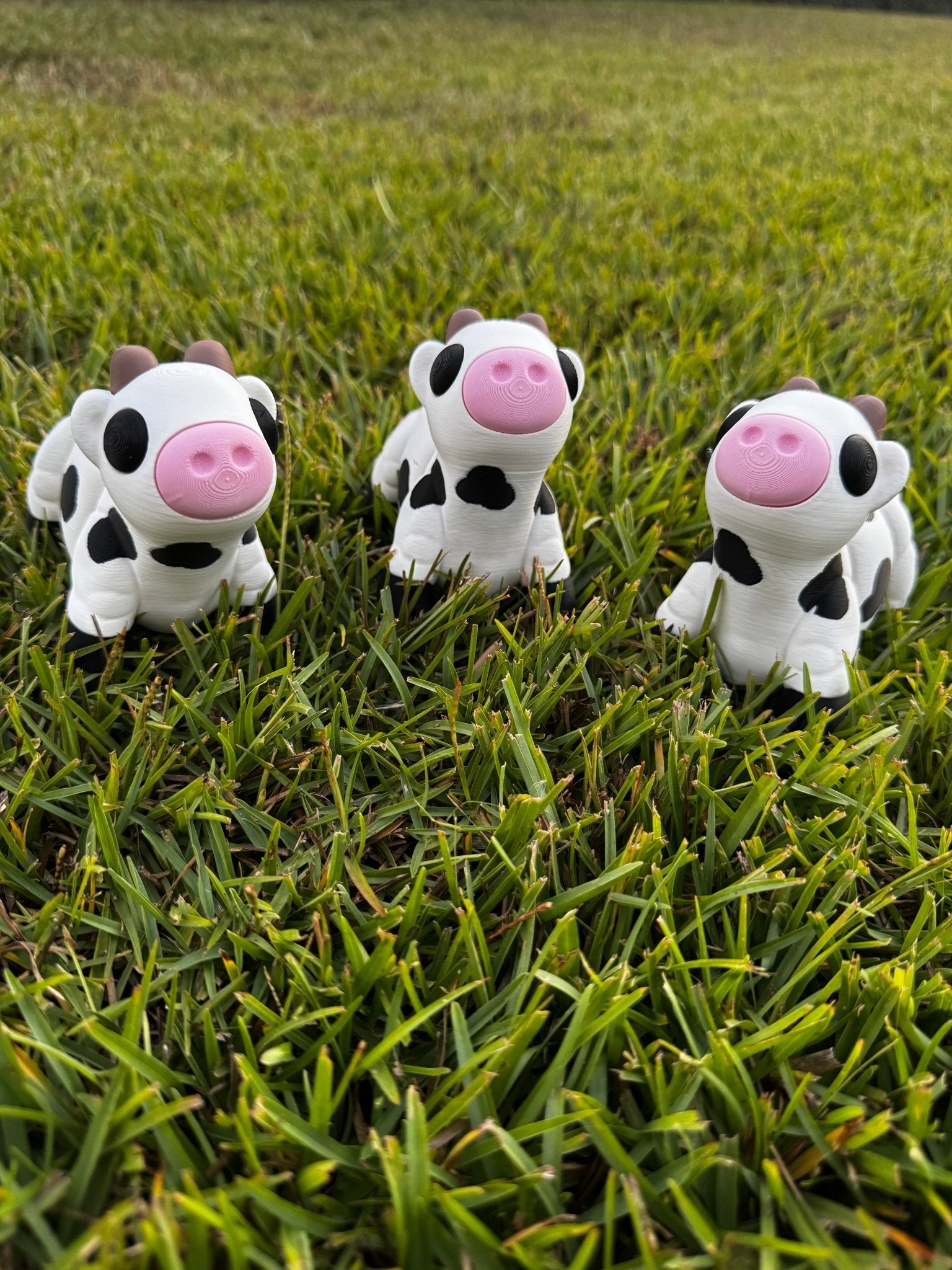 Cow Fidget Toy: 3D Printed Sensory Toy by Main Street Collective. Black & White Cow Figure for Animal Lovers