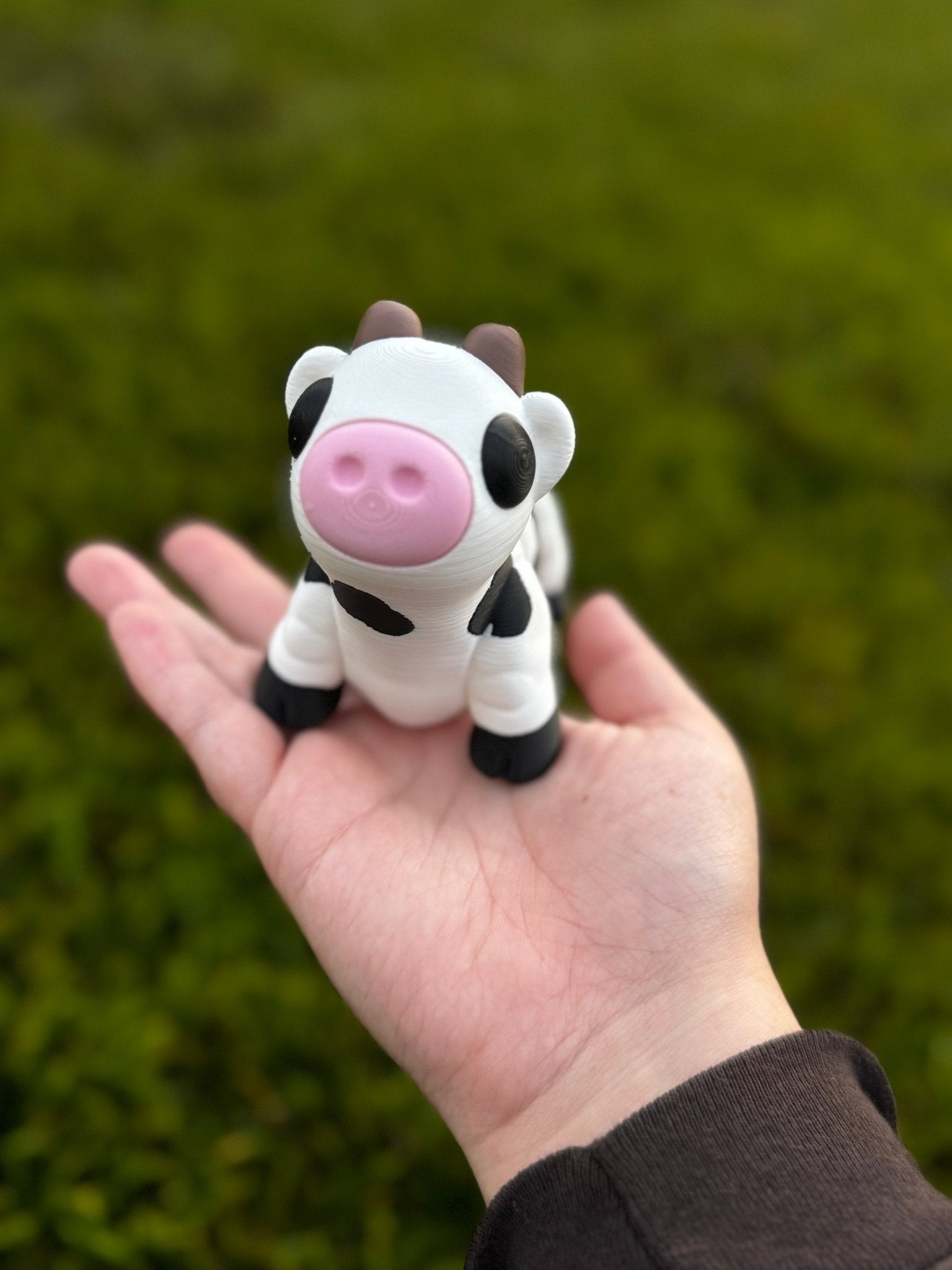 3D Printed Cow Fidget Toy - Black and White Sensory Toy by Main Street Collective