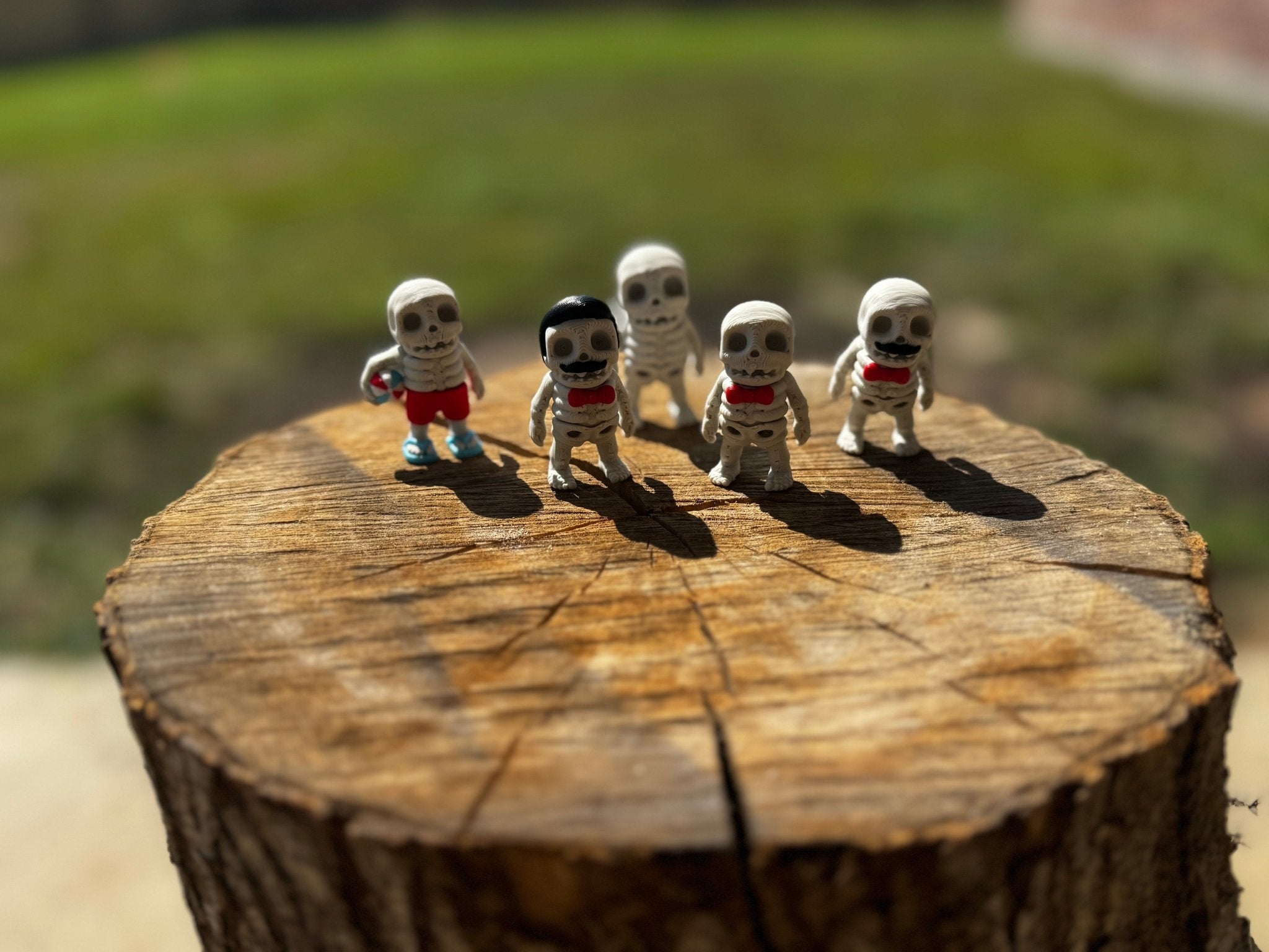 3D Printed Skeleton Figures - Fidget Toys by Main Street Collective: Skeleton Bundle for Collection, Desk Decoration or Stress Relief.