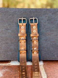 Handmade Leather Wrist Restraints with Bronze Hardware - Customizable