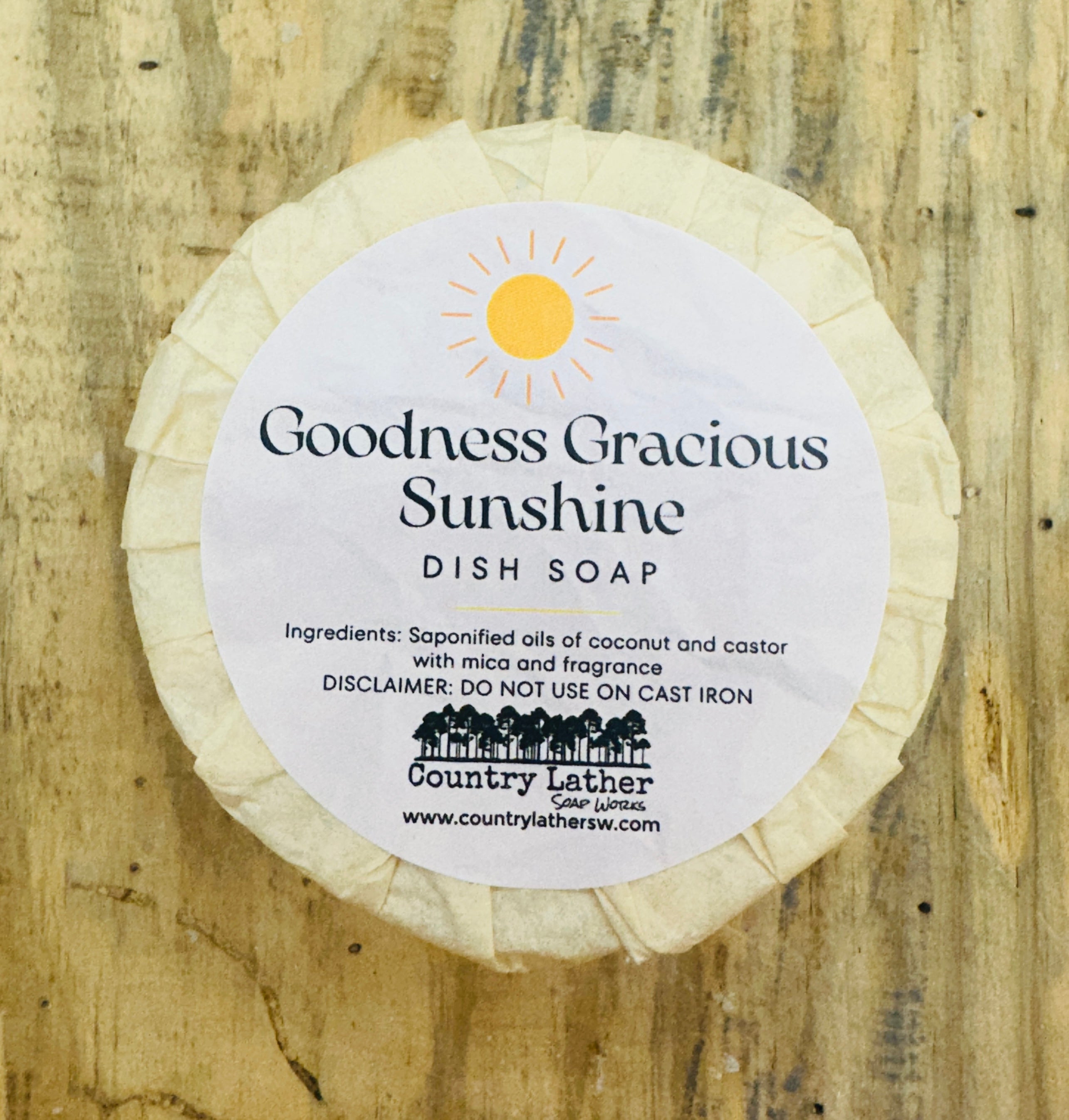 Goodness Gracious Sunshine Solid Dish Soap Refill