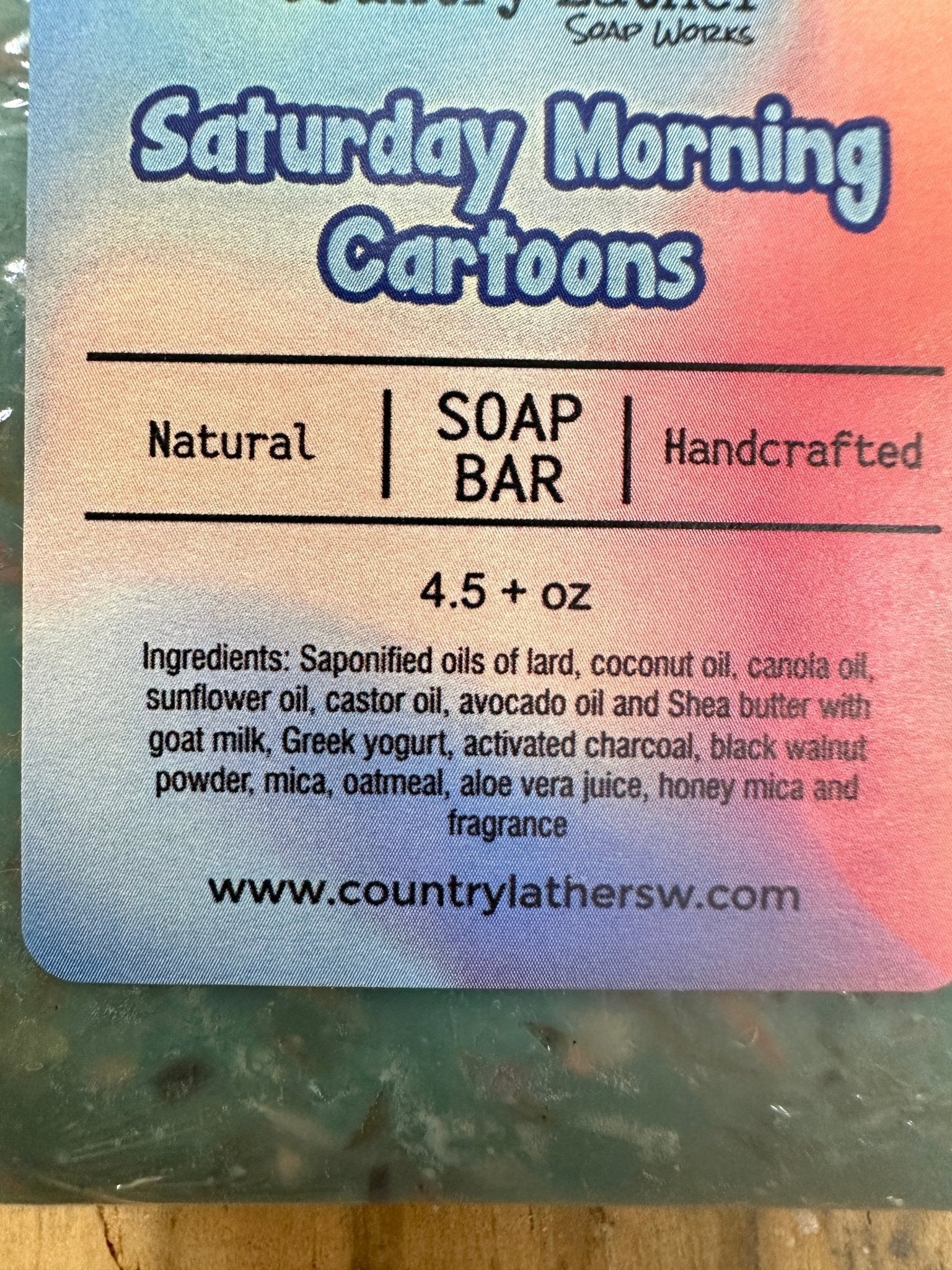 Saturday Morning Cartoons Soap Bar - Handmade, Natural Soap with Goat Milk & Shea Butter, Country Lather Soap Works