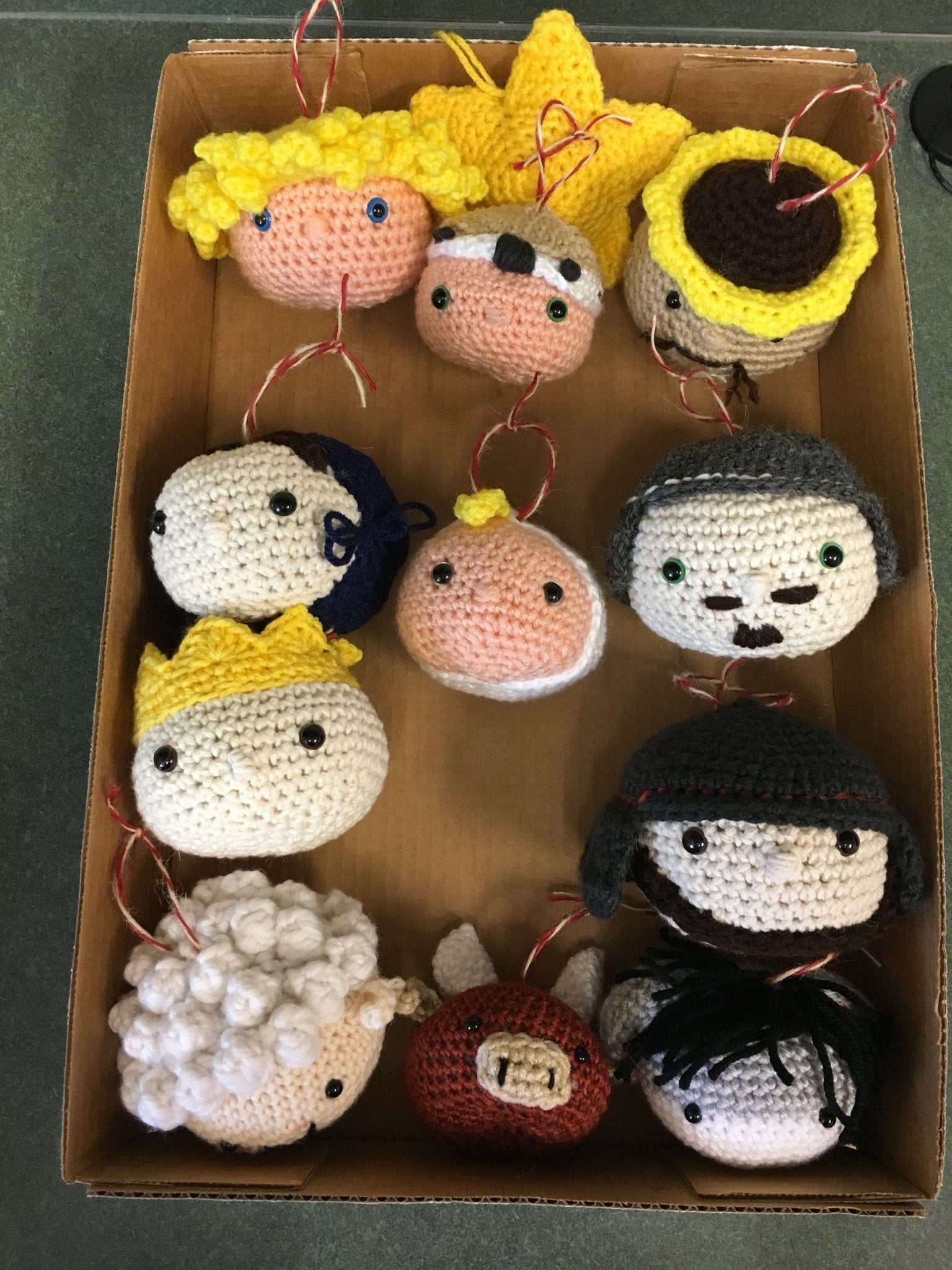Crocheted Nativity Scene Ornaments: Handmade Christmas Decorations