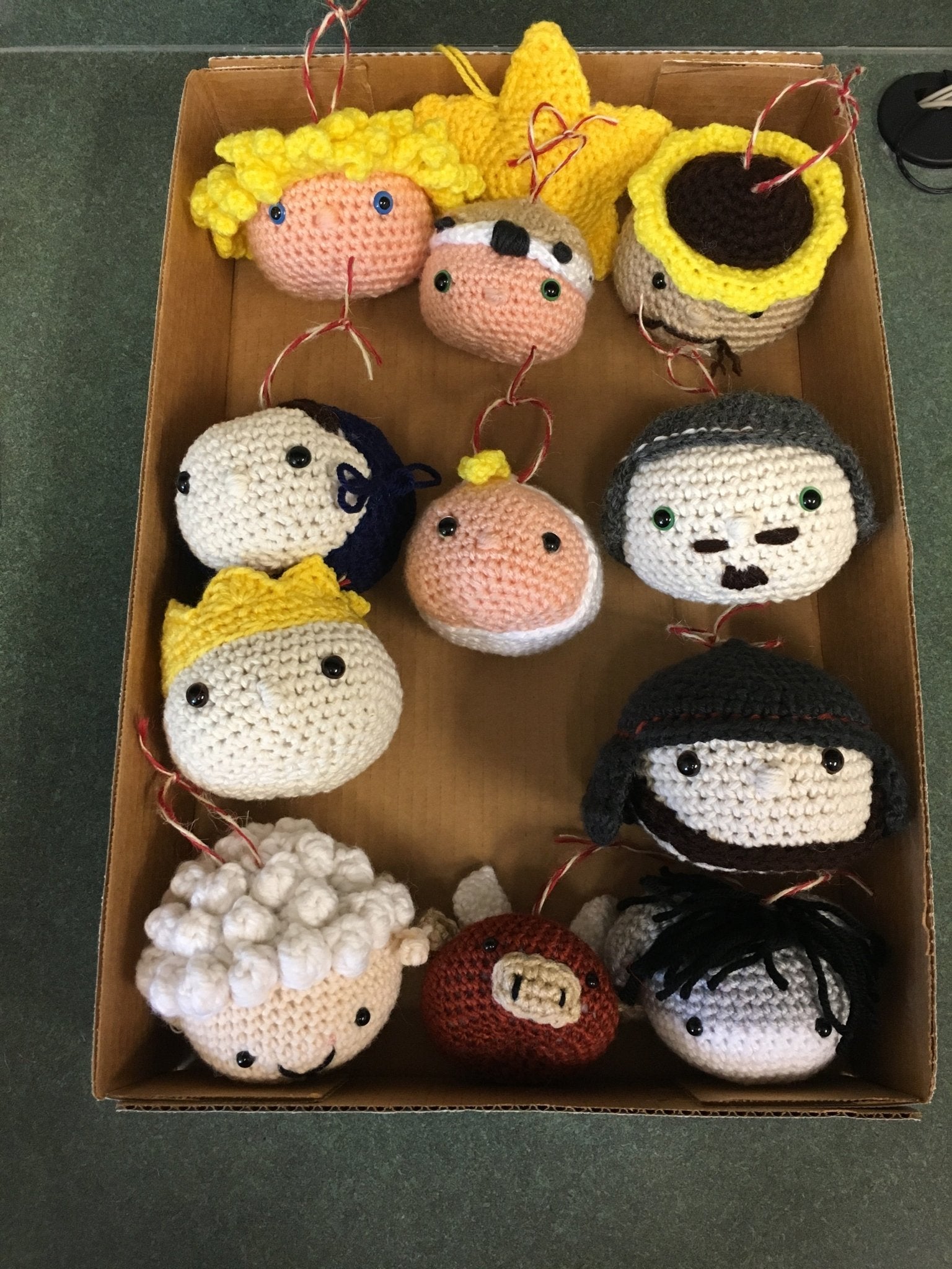 Crocheted Nativity Scene Ornament Set - Handmade Christmas Ornaments, Main Street Collective