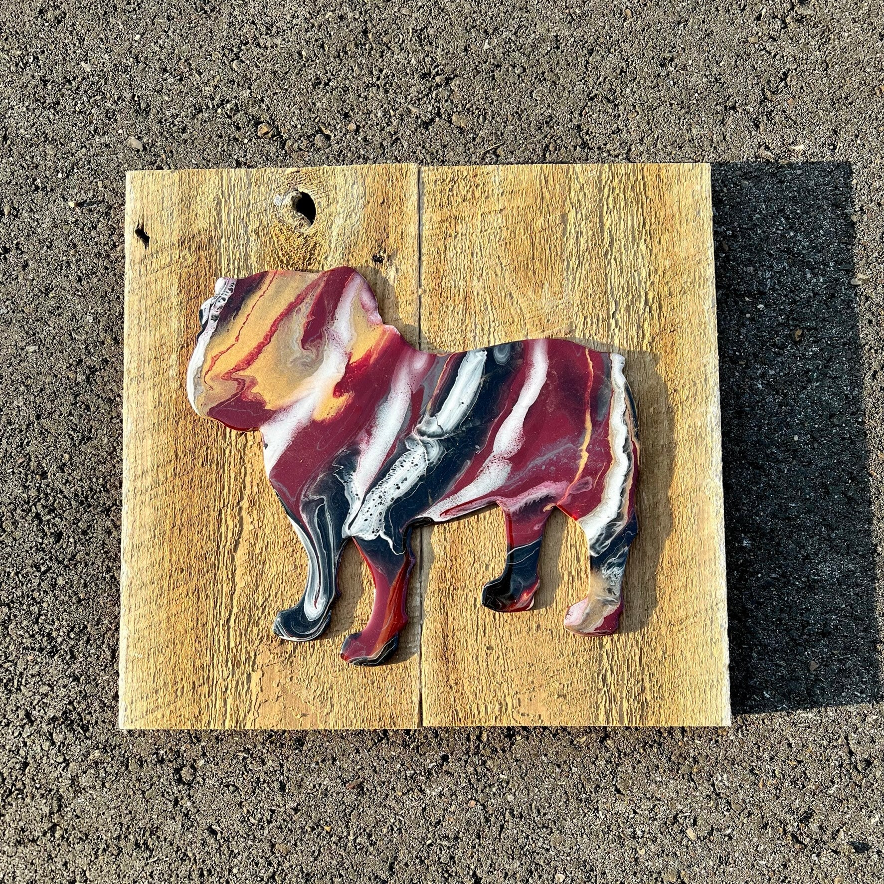 Mississippi State Bulldog Wall Art - MSU Handmade Decor for Bulldog Fans