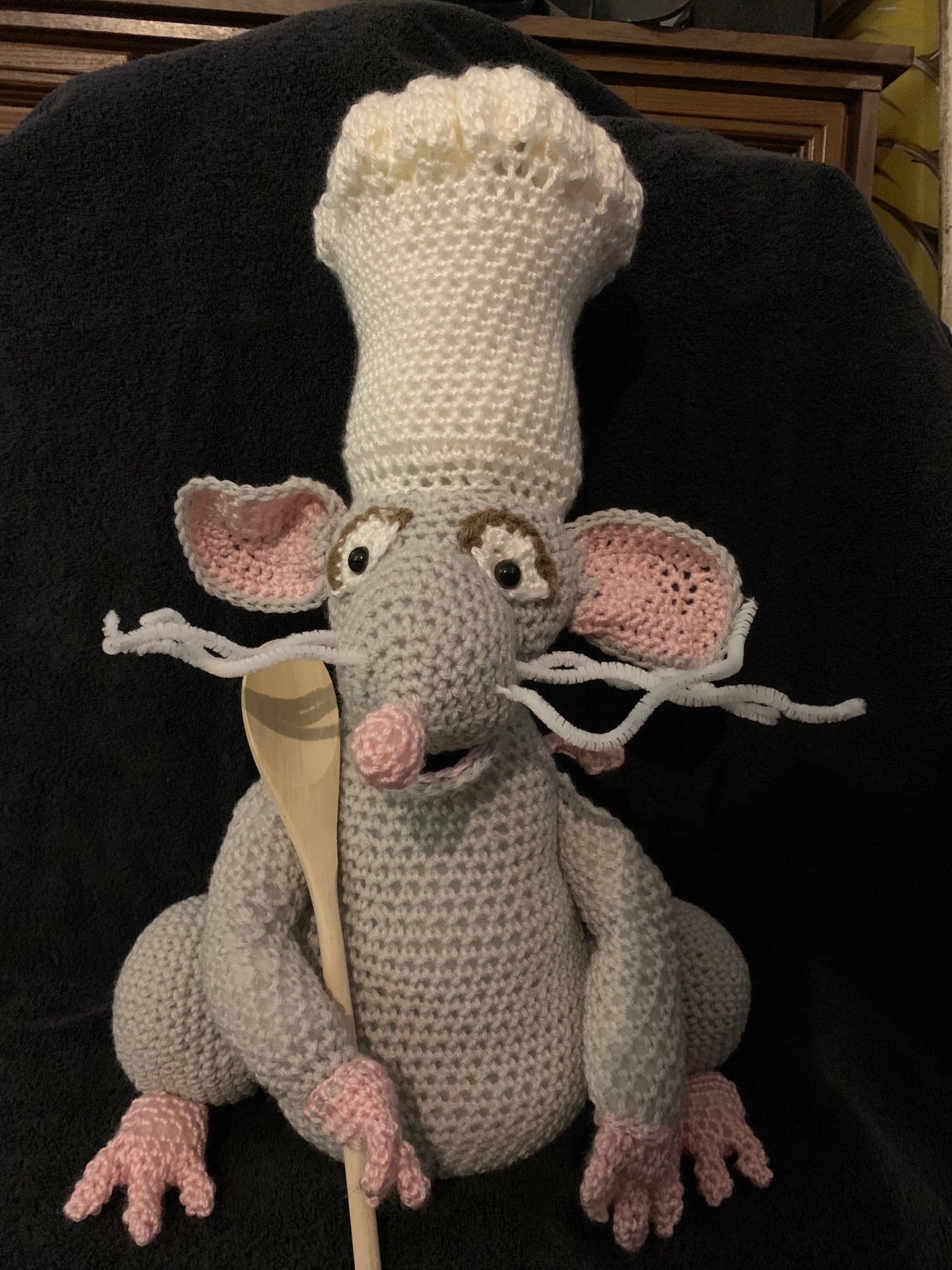 Handmade Ratatouille Doll with Chef Hat | Crochet Stuffed Animal from Main Street Collective