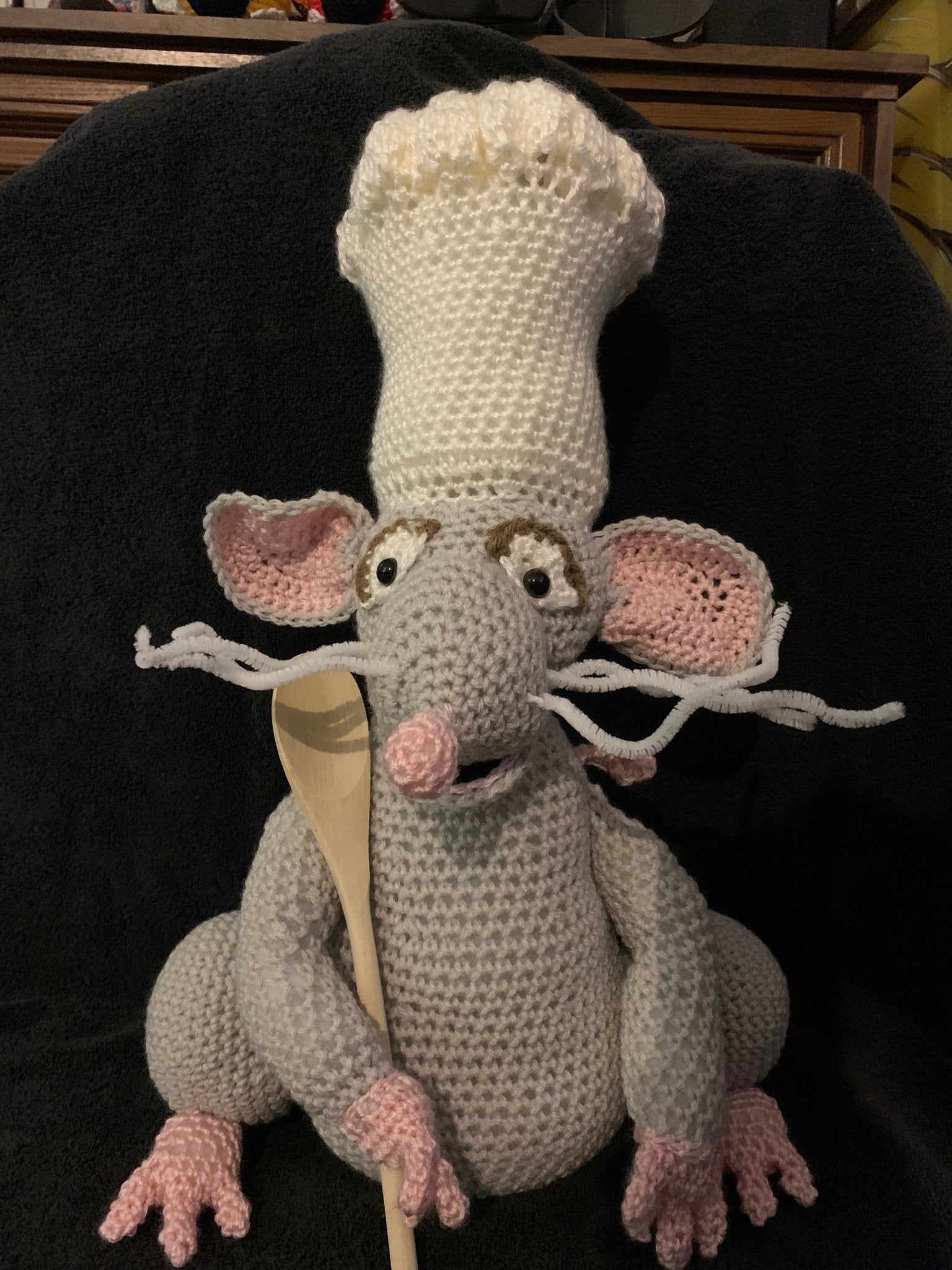 Handmade Crochet Ratatouille Mouse Chef - Main Street Collective Plush Toy
