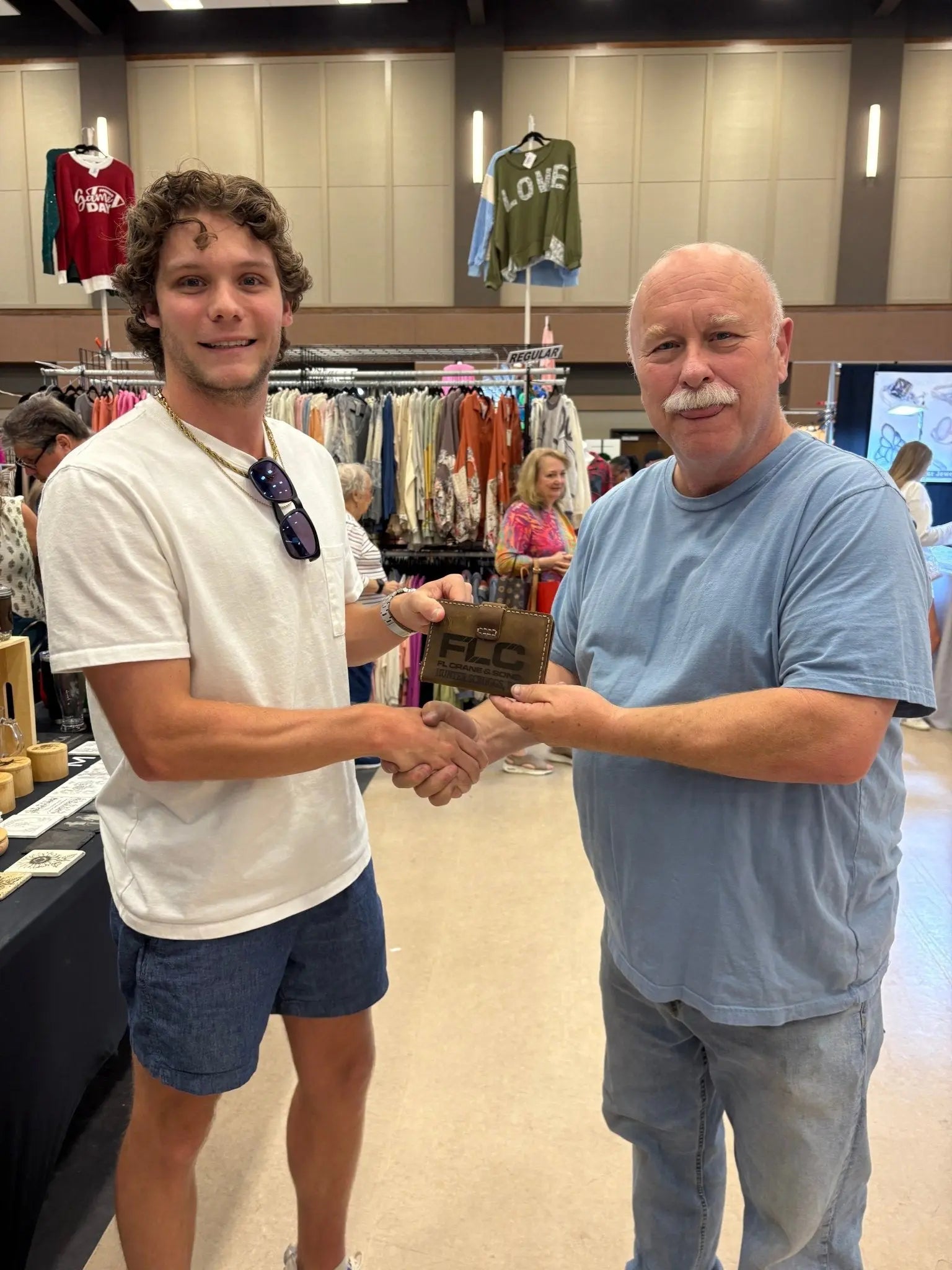 Leather Passport/Field Book Handshake: Main Street Collective Custom Leather Gift. Agreement, Purchase, Deal. FREE Customization.