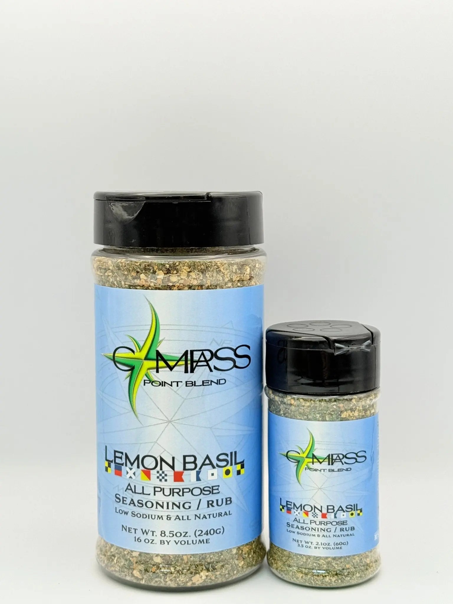 GMIRSS Lemon Basil Seasoning: Compass Point Blend. All-Purpose, Low Sodium & Natural Seasoning/Rub. Available in multiple sizes.