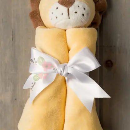 Lion Animal Banky by Main Street Collective: Soft Yellow Baby Blanket & Plush Toy for Nursery, Monogrammable